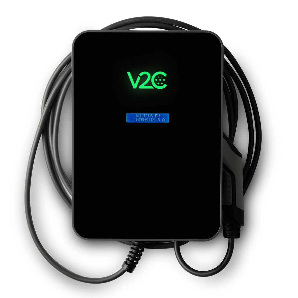 1B - WallBox V2C Trydan MONO-fase 7,4KW CAVO T2 5M + Protezione