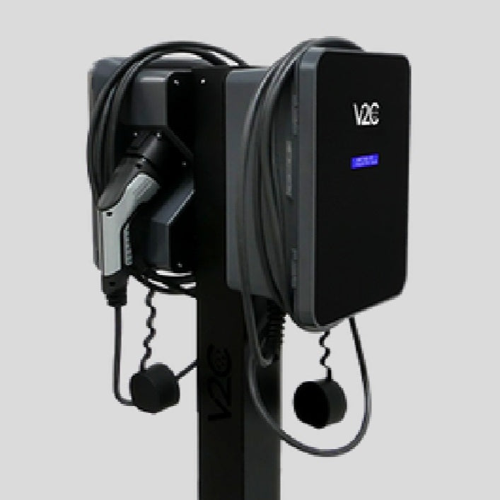 9B - Palo per installazione a terra di 1 o 2 WallBox