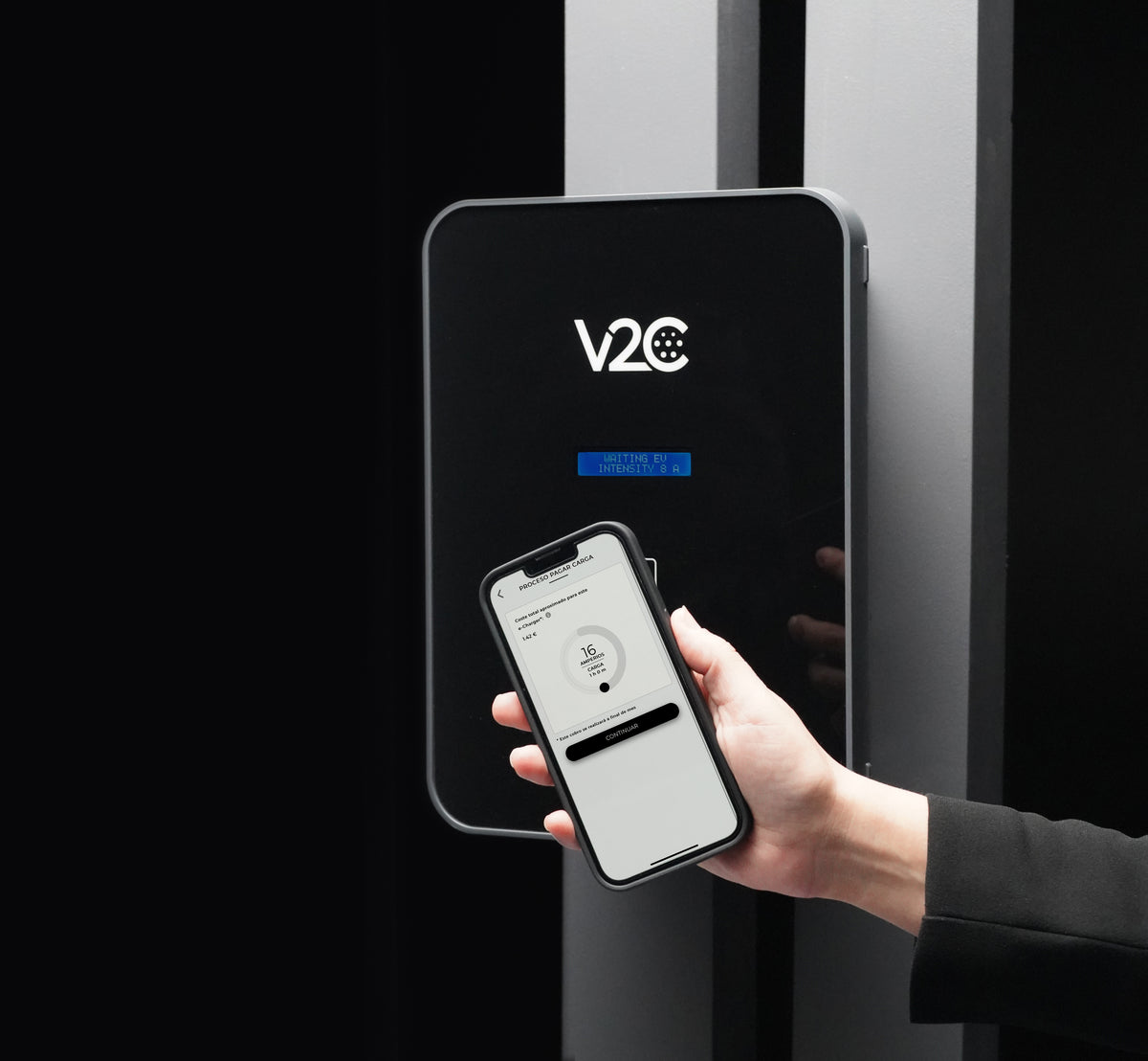 1C - WallBox V2C Trydan.PRO MONO-fase 7,4KW CAVO T2 5M
